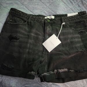 KanCan Black Distressed Jean Shorts